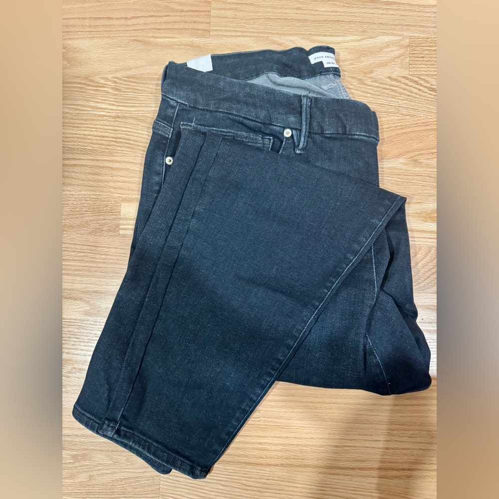 Good American Women’s Skinny Jeans — Dark Indigo / Black Wash